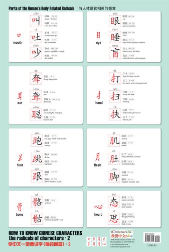 How to Write Chinese Characters: The 48 Radicals of Characters 2 Body - 与人体器官相关的部首