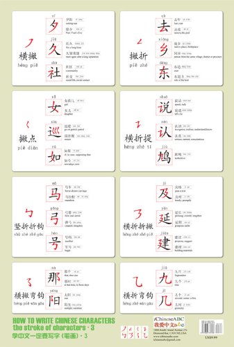 How to Write Chinese Characters: The 24 Strokes of Characters 3